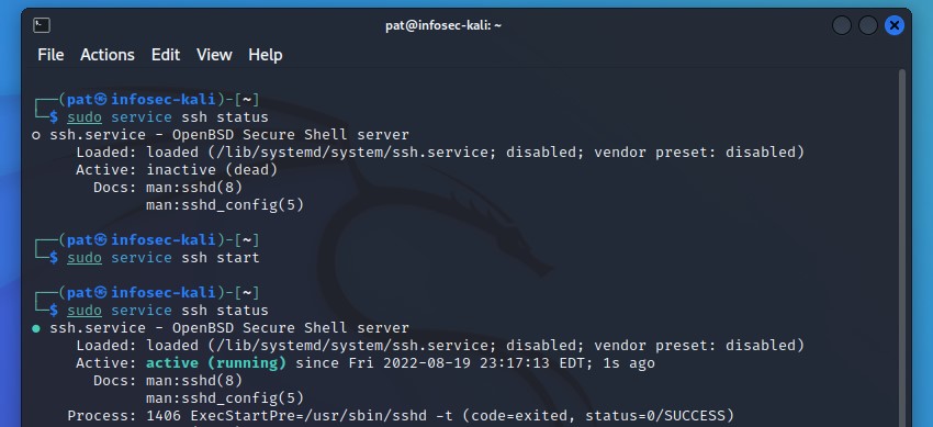Activation du service SSH