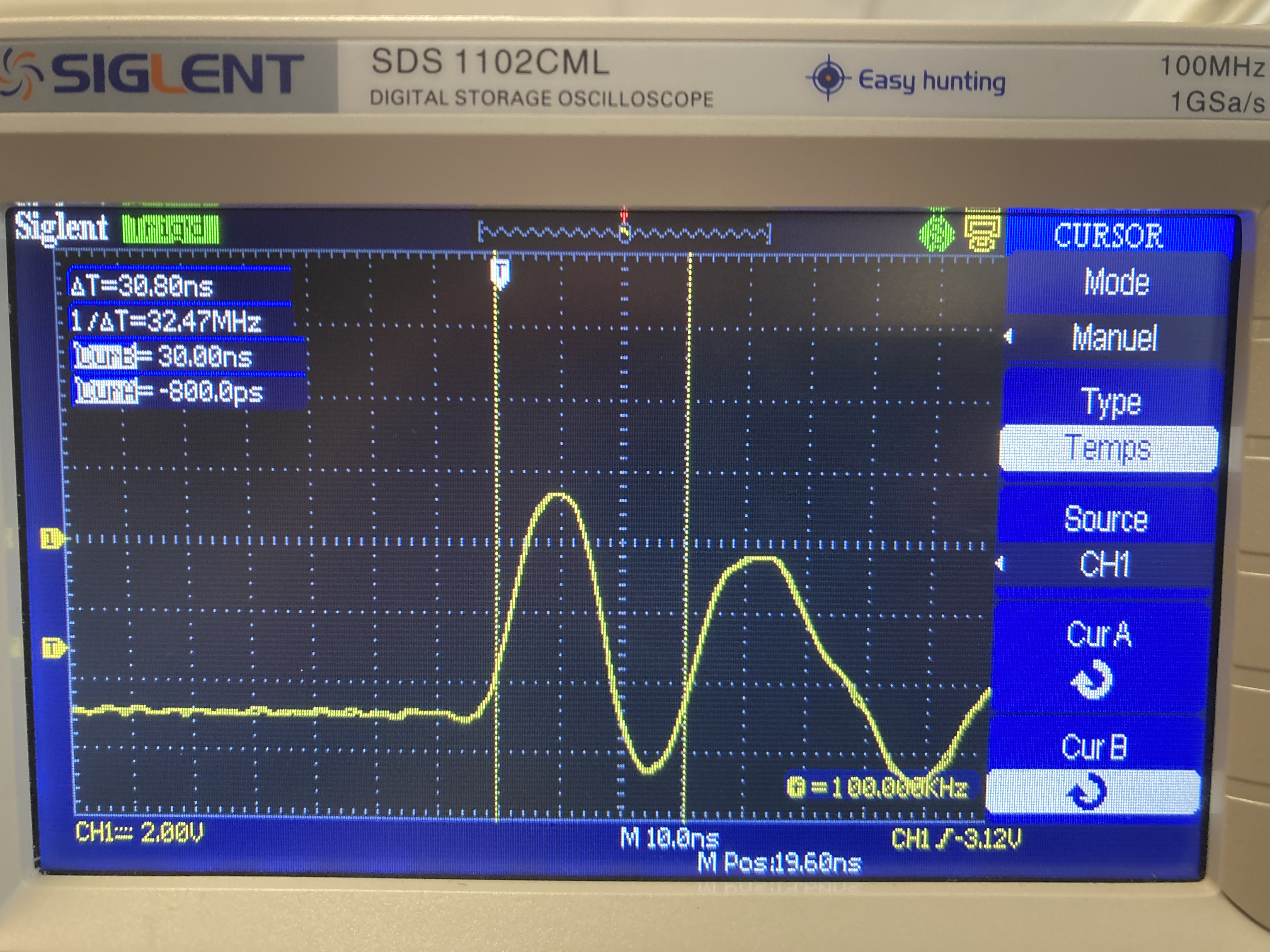 Signal observé à l’oscilloscope